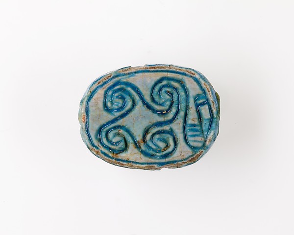 Scarab Decorated with Scrolls