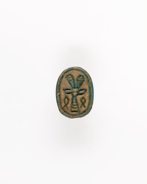 Scarab with Hathor-like Canaanite Goddess