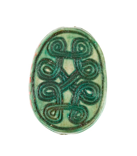 Scarab Inscribed with a Geometric Pattern. scarab, inscribed, with