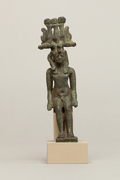 Child god in nemes and hemhem
