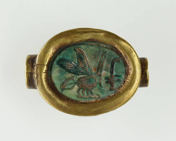 Scarab Set in a Ring Bezel by an unrecorded maker, The Metropolitan Museum of Art