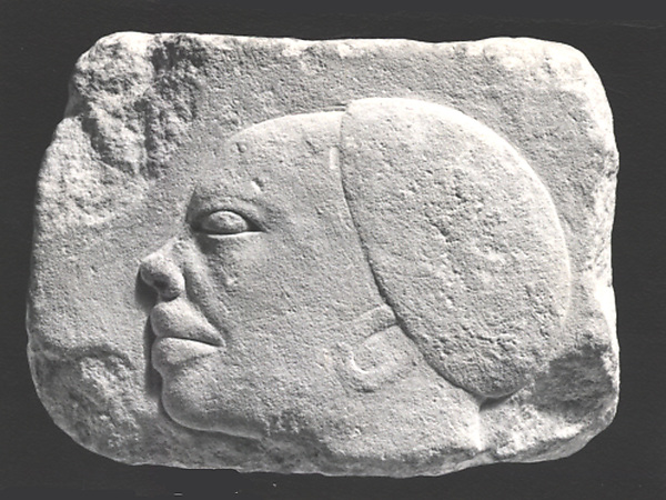Relief with a head of a Nubian