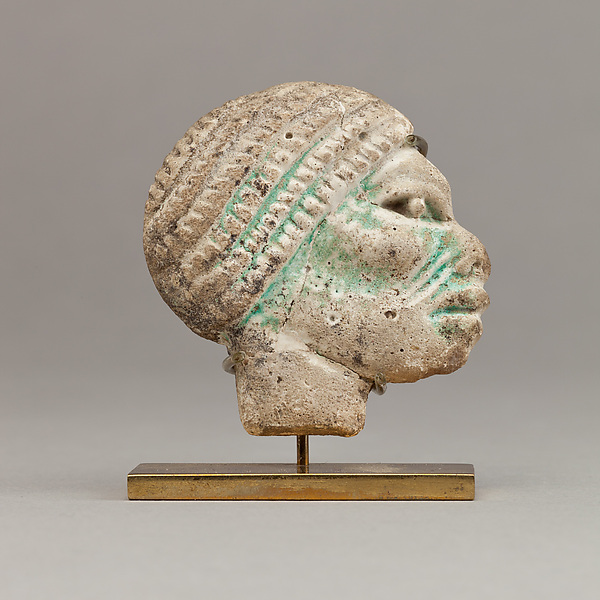 Nubian head inlay, ca. 1300–1080 BCE