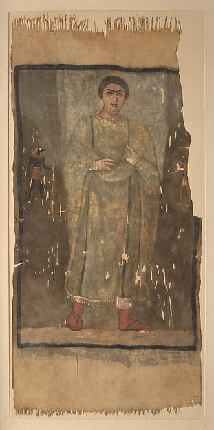 Shroud of a Woman Wearing a Fringed Tunic