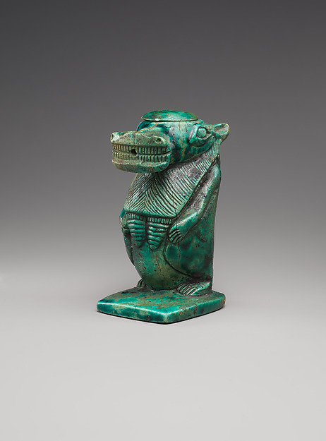 Magical container in the shape of a hippo goddess