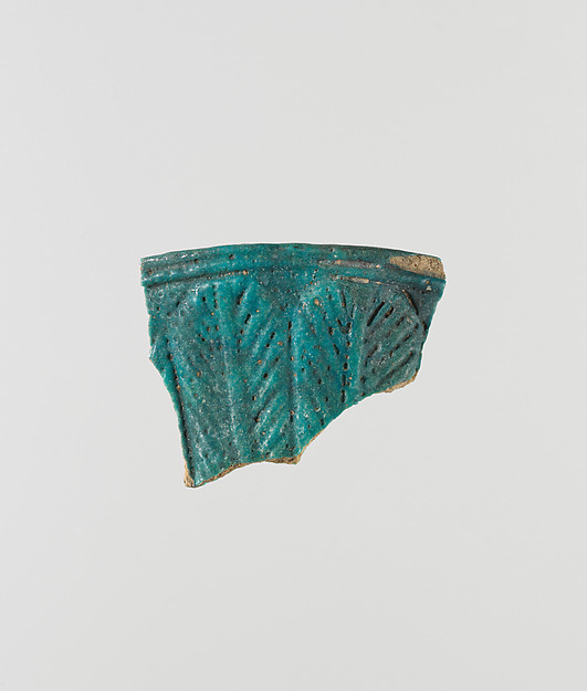 Chalice rim fragment with palm fronds