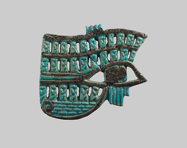 <em>Wedjat</em> eye amulet with baboons