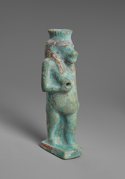 Vessel in the form of a hippo goddess