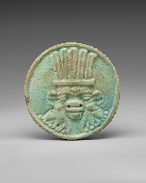 Head of Bes and Sacred eye Amulet by an unrecorded maker, The Metropolitan Museum of Art