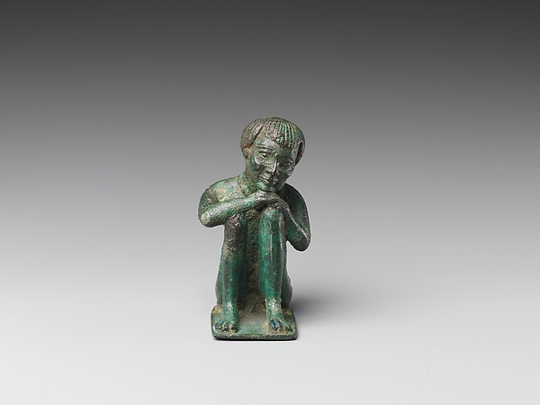 Man squatting with head resting on his hands on his knees by an unrecorded maker, The Metropolitan Museum of Art