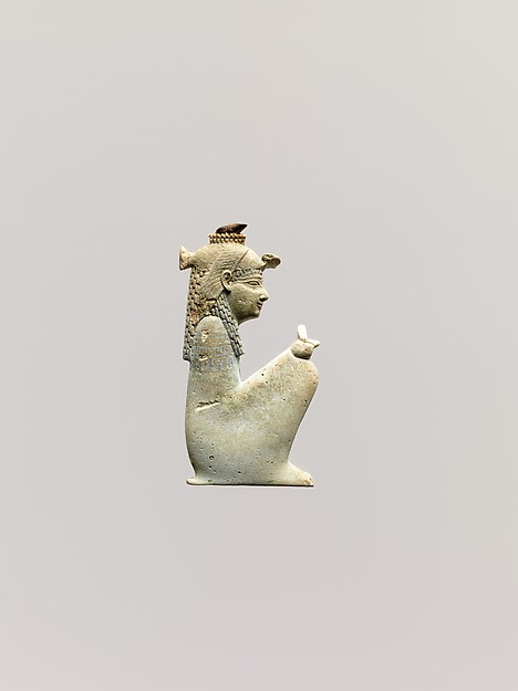 Inlay of a squatting goddess, probably Hathor