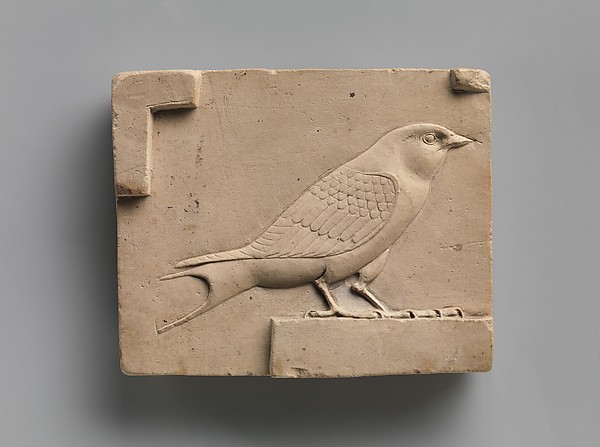 Relief plaque with a swallow