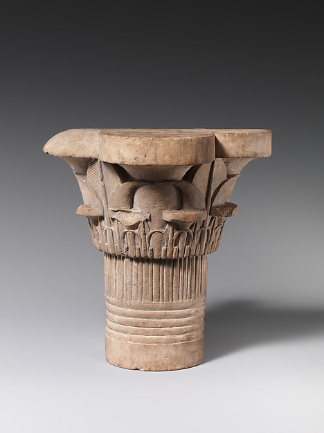 Model quatrefoil 2-story palmette capital