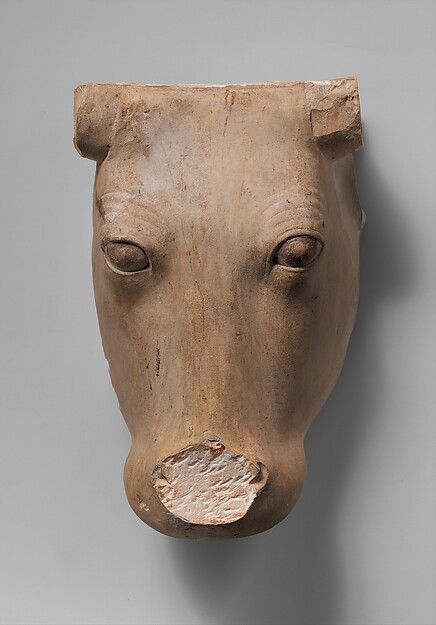 Cow's Head from a frontal representation of a cow emerging from a wall by an unrecorded maker, The Metropolitan Museum of Art
