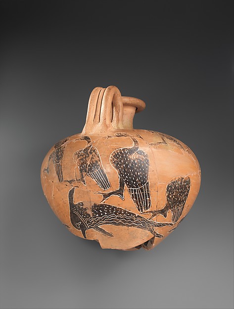 Jug Decorated with Dolphins and Birds. 22.1.95. The Metropolitan Museum of Art. Public domain.
