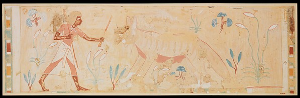 Man Confronting a Hyena, Tomb of Amenemhab