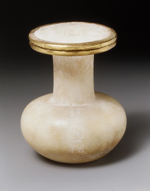 Bottle and lid naming Thutmose III