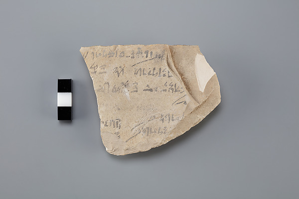 Hieratic ostracon by an unrecorded maker, The Metropolitan Museum of Art