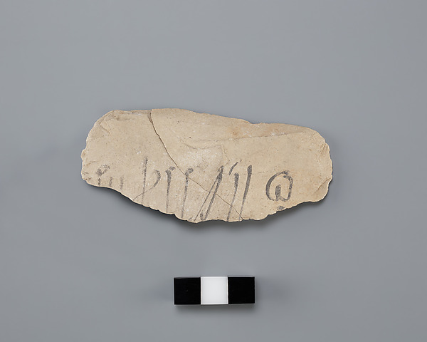 Hieratic ostracon by an unrecorded maker, The Metropolitan Museum of Art