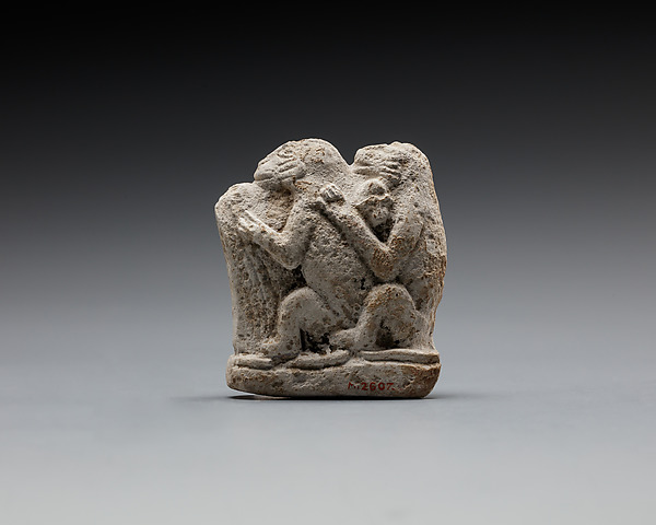 Monkey couple, the first playing a harp? by an unrecorded maker, The Metropolitan Museum of Art