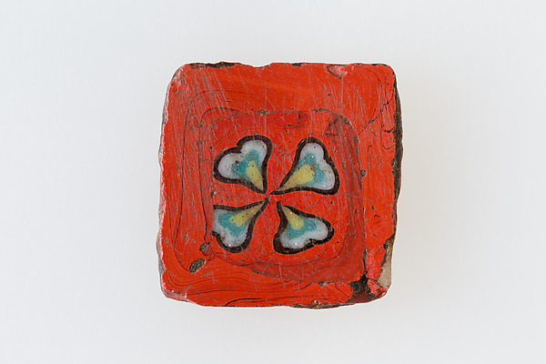 Inlay, square, floral design, ca. 1st–3rd century CE