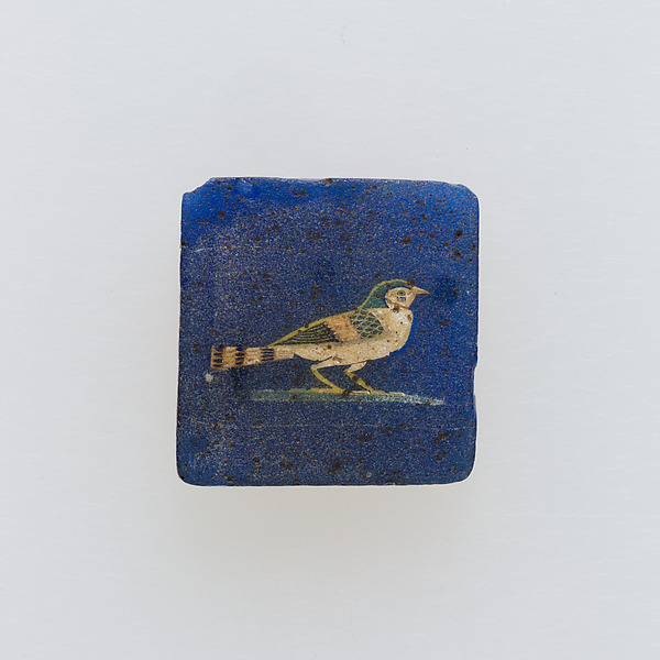 A swallow, a solar symbol, in an rectangular inlay by an unrecorded maker, The Metropolitan Museum of Art