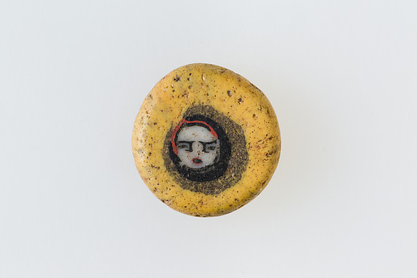 Inlay / bead blank with face by an unrecorded maker, The Metropolitan Museum of Art