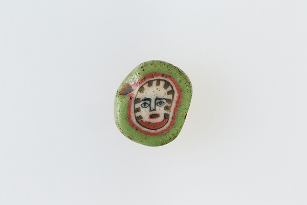 Inlay / bead blank with face by an unrecorded maker, The Metropolitan Museum of Art