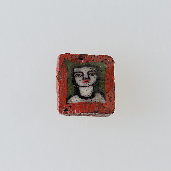 Inlay / bead blank with face by an unrecorded maker, The Metropolitan Museum of Art