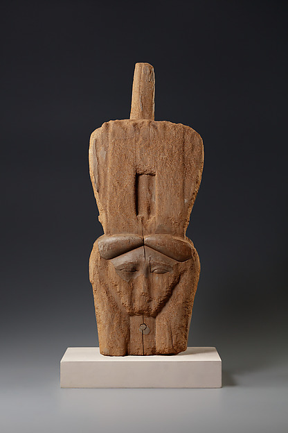 Wooden Hathor column for a shrine
