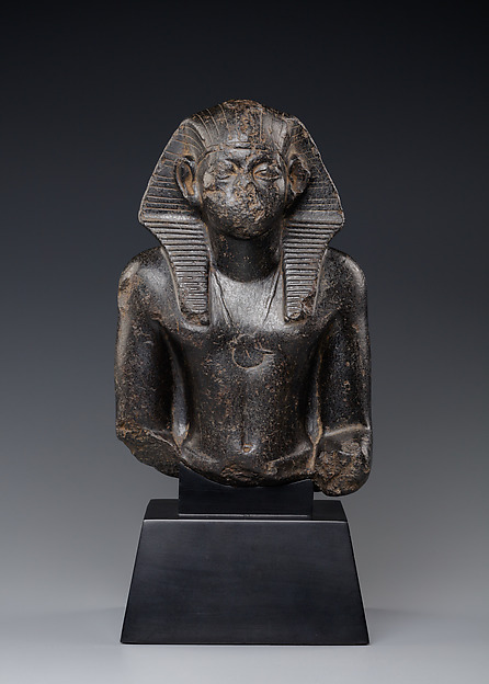 Upper Part of a Seated Statue of Pharaoh Senwosret III or Amenemhat III