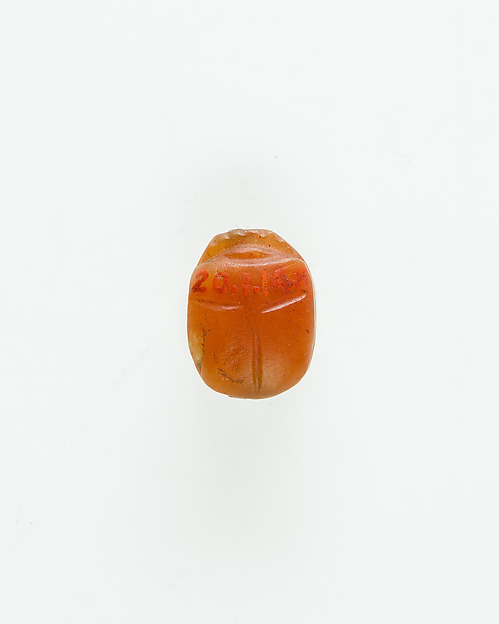 Scarab Decorated with Crossing Lines