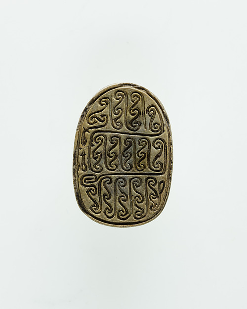 Scarab Decorated with Scrolls