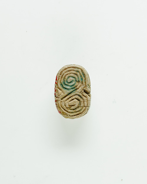 Scarab Decorated with Scroll