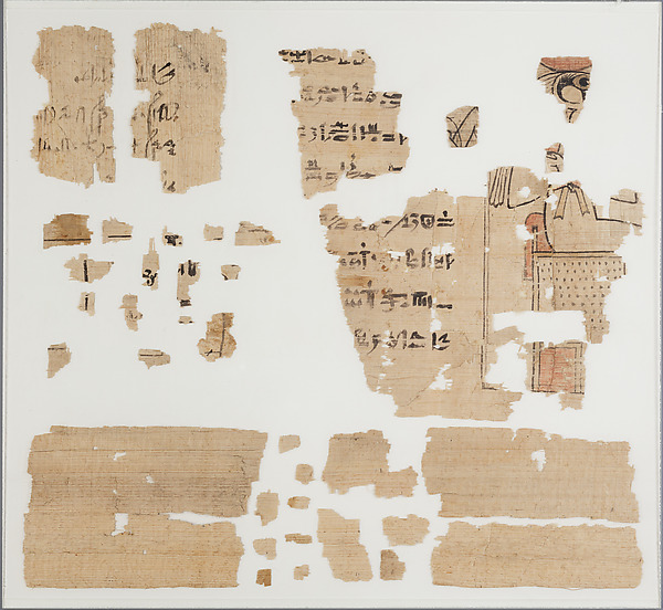 Fragments of a funerary papyrus