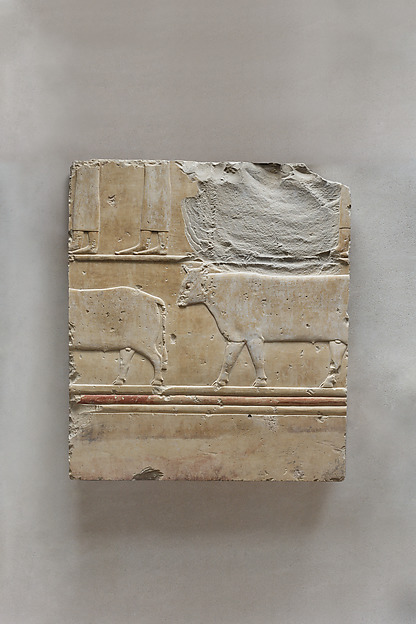 Unknown artist, Relief of female attendants and oxen - see 26.3.353-3