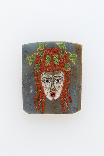 Plaque, female face, 100 BCE–100 CE
