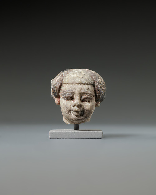Head from a statuette, perhaps of a dwarf