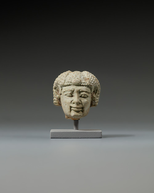 Head from a statuette, perhaps of  a dwarf