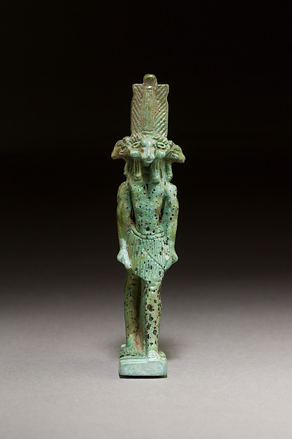 God with four ram heads facing in four directions, probably Khnum