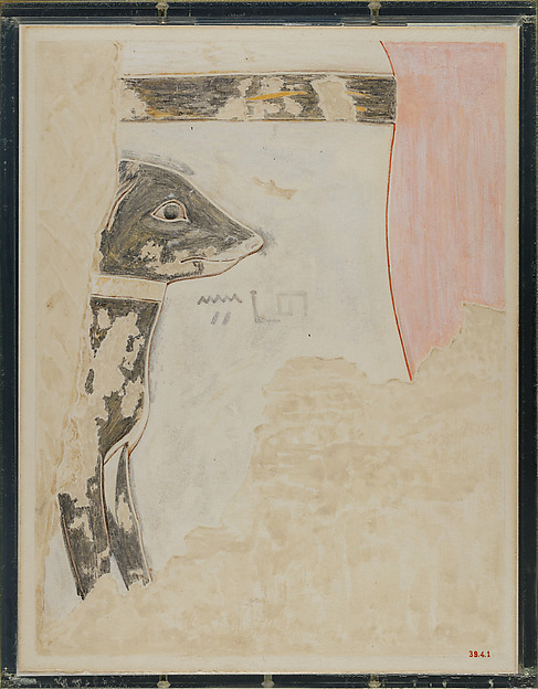 Dog Named Ebony Under Owner's Chair, Tomb of Duaerneheh