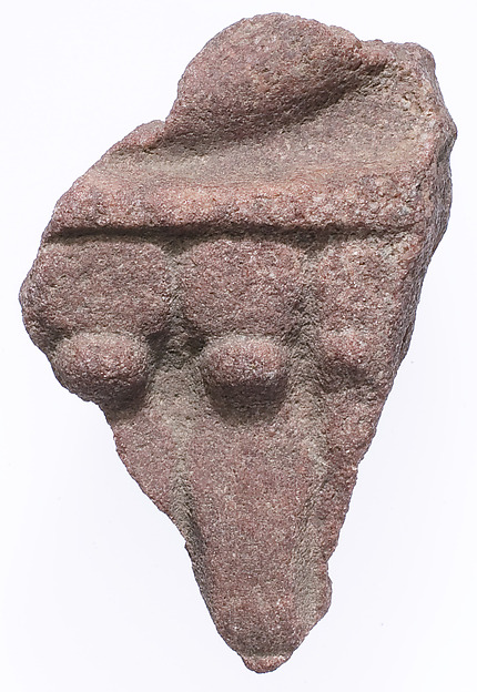 Uraeus frieze with curved element above probably from a queen's Hathor crown