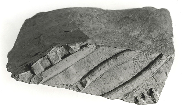 Raised relief fragment, 664–610 BCE