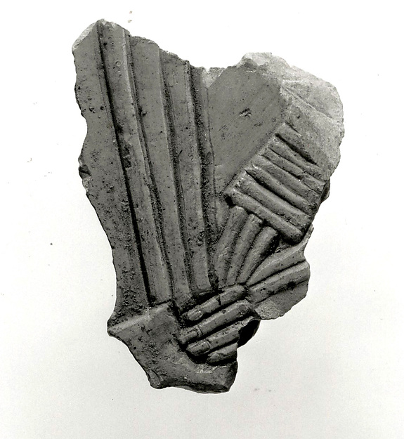 Raised relief fragment, 664–610 BCE