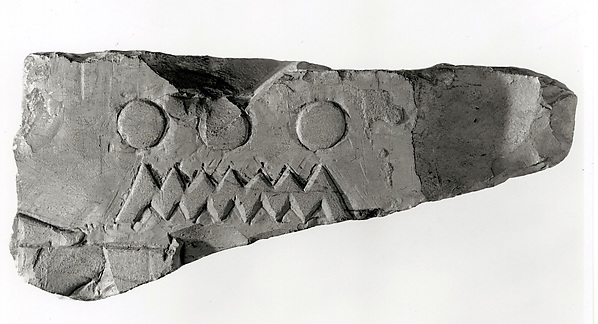 Raised relief fragment, 664–610 BCE