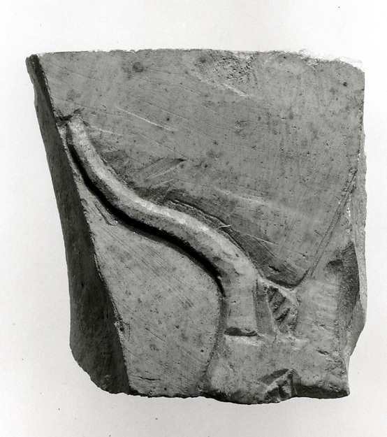 Raised relief fragment, 664–610 BCE