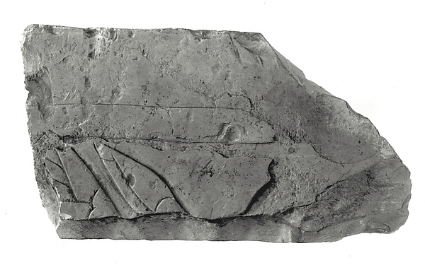 Raised relief fragment, 664–610 BCE