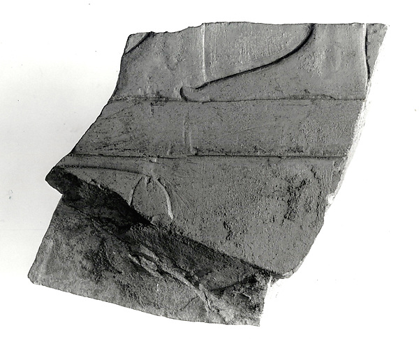 Raised relief fragment, 664–610 BCE