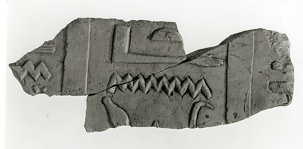 Raised relief fragment, 664–610 BCE