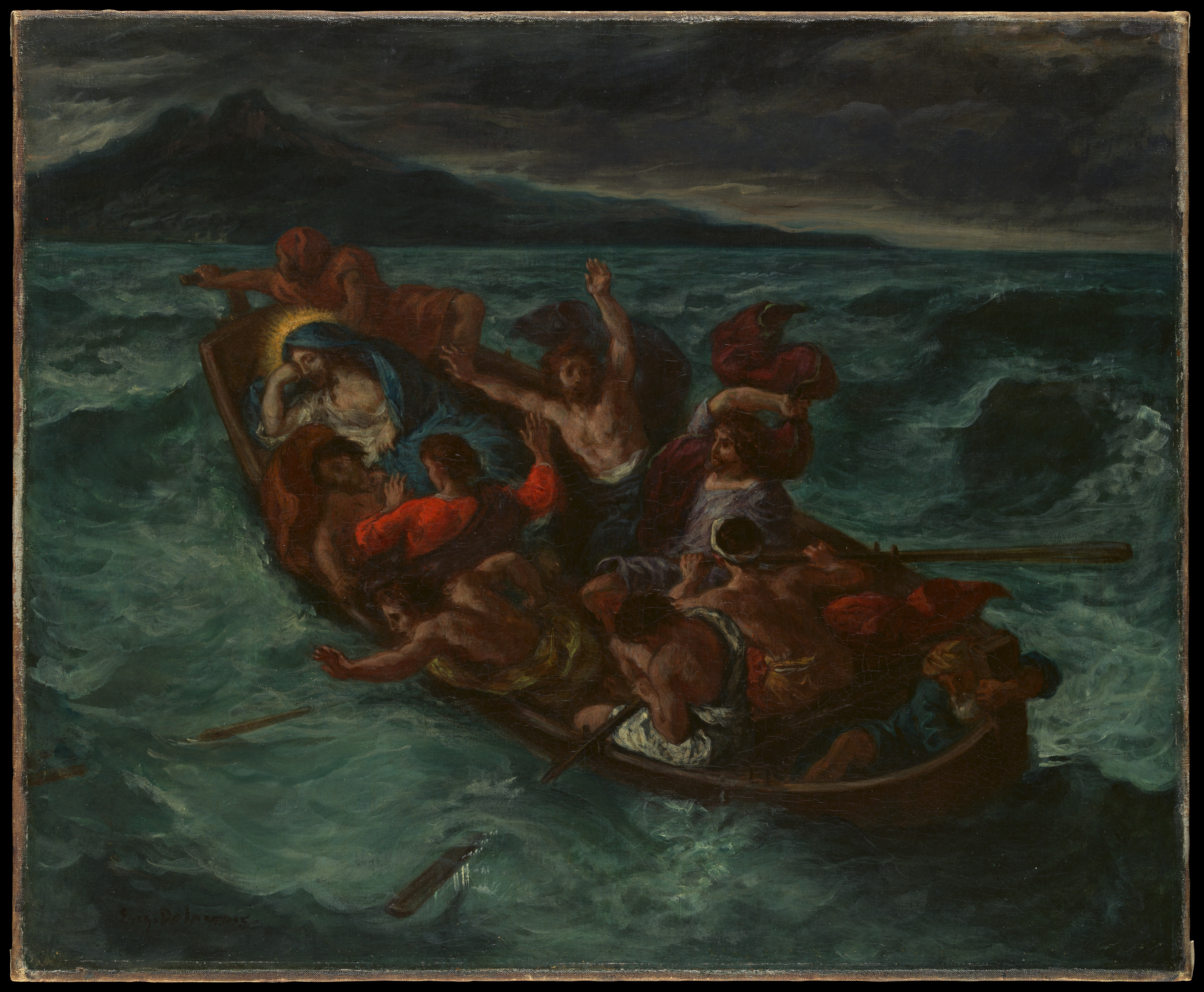 Eug ne Delacroix Christ Asleep during the Tempest The